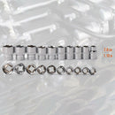 10Pc 3/8 Inch Short Long Socket Set Crv 10-19Mm Socket Adapter For Torque R
