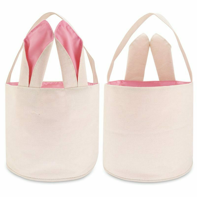 Easter Bunny Ears Basket Design Easter Bunny Bags Bunny Ears Tote Bags-pink T7G2