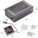 Aluminum Alloy Shell Case Cooling Fan Heatsinks Kit for Raspberry Pi 4B
