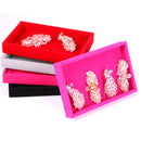 Grey Luxury Velvet Necklace Earring Bracelet Tray Storage Case Organizer