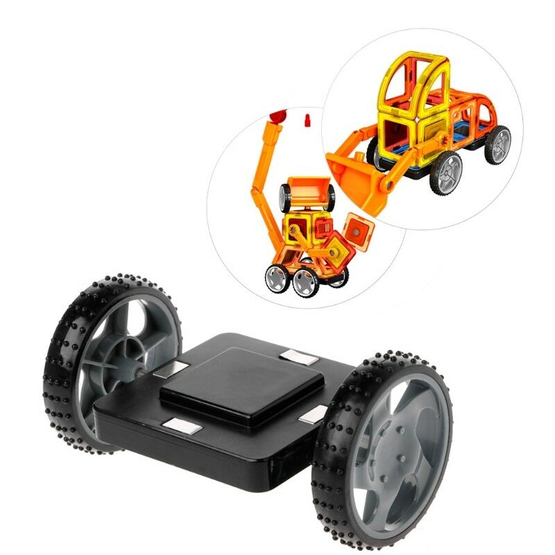 Magnetic Building Block Car Base Wheels Construction Designer Brick Matched Toys