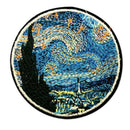 The Star Night Painting Embroidery Iron On Patches Applique Stickers DIY 7.2cm