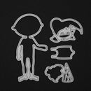 4pcs DIY Cute Girl Metal Cutting Die Scrapbook Emboss Stencils Crafts Decor A