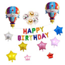 Multicolor Happy Birthday Hot Air Foil Balloon Set Party Decoration