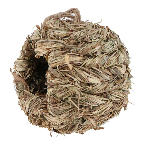Straw Bird Nest Hanging Roosting Nest Birdhouse - Set of 3