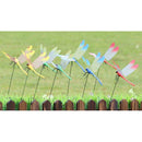 50pcs Beautiful Red Dragonfly Stakes Garden Potted Plant Flower Pot Decor