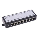 8 Port POE Injector For CCTV Surveillance IP Cameras Power Over Ethernet Adapter