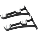 Double Curtain Rod Holders Set, Curtain Rod Brackets, Tap Right Into Window
