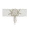 Wedding Garter Flower Applique Keepsake Throwaway Rhinestone Lace Thigh Ring