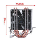 1X(LANSHUO 4 Heat Pipe 4 Wire Without Light Single Fan Cpu Fan Radiator Coo