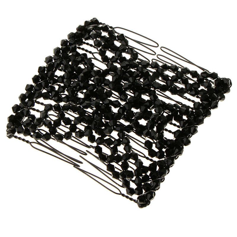 Magic Hair Combs Black Beads Double Hair Clips Stretchy Hair Accessories