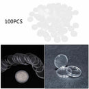 100Pcs Round Coin Case Capsule Container Holder Storage Plastic Newest Useful
