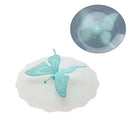 Cute Butterfly Silicone Cup Lids Anti-dust Leakproof Mugs Cover (Blue) A