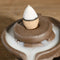 Purple Clay Smoke Backflow Incense Burner Sticks Holder Cone Lucky 2 Cattle Q9Z6