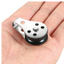2pcs Durable Fixed Eye Pulley Block 316 Stainless Steel Pulley Roller Boat