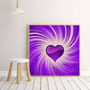 Purple Heart Full Round Drill Diamond Painting 5D DIY Canvas Wall Art Decor A
