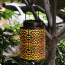 Solar Lights Metal Solar Lantern Outdoor Hanging Waterproof for Tree Pathway