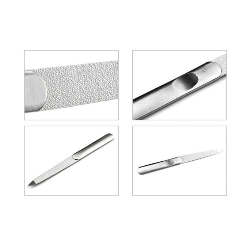 1Pcs Dual Sided Stainless Steel Metal Nail Art File Manicure Pedicure Tool ^