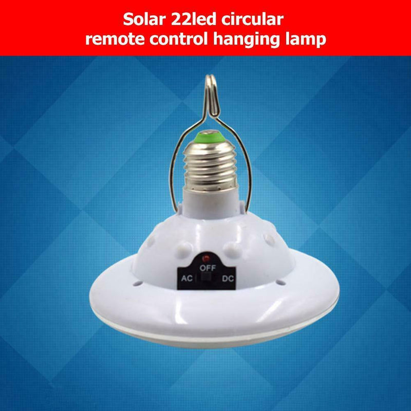 22LED Solar Light Outdoor Camping Hiking Yard Decor Remote Control Hanging Lamp