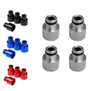 8x High Quality Fuel Injector Adapters for Acura B16 B18 D16Z D16Y Black Sliver