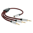 30cm 3.5mm Female to 3-Male Splitter Audio Cable