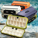 Lure Fishing Box 24 Compartments Double Layer Fishing Box Plastic Fishing T P4T7