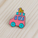 Cartoon Brooches Enamel Badge Shirt Coat Jacket Lapel Pins Gifts (Car)