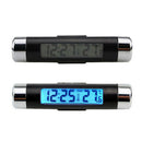 Air Outlet Clip Type Auto Car Electronic Clock Temperature Meter Thermometer