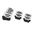 3pcs Car Non-slip Pedal Manual Accelerator Alloy Antiskid Foot Treadle Cover Pad
