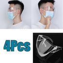 4Pcs Clear Safety Face Shield Goggles Transparent Splash-proof Windproof