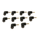 10 Pack Female Male Right Angle Power Supply Plug Adapter Part without Cable