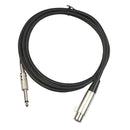 1.8m XLR 3 Pin Female to 1/4" 6.35mm TS Mono Microphone Cable Shielded Wire