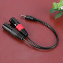 3pin 2 XLR Male to 3.5mm TRS Male Cable Audio Adapter Cable Metal Connector