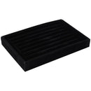 Velvet Ring Box Jewelry Box Earrings Ring Jewelry Box Tray Box (Black)