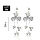 Fashion Leaves Earrings Flower Long Dangles Women Statement Jewelry Gift