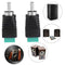 2pcs Speaker Wire Cable to Audio Male RCA Connectors Adapters Jack Plug A
