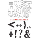 Symbol Cutting Dies Stencils Scrapbook Embossing DIY Craft Album Card Gift A