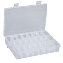 24 Compartments Plastic Jewelry Pills Box Organizer Storage Container White