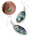 Women Fashion Shell Earrings Horse Eye Shape Natural Abalone Shell Earrings