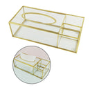 Rectangular Clear Glass Paper Tissue Box Decorative Glass Napkin Storage Box