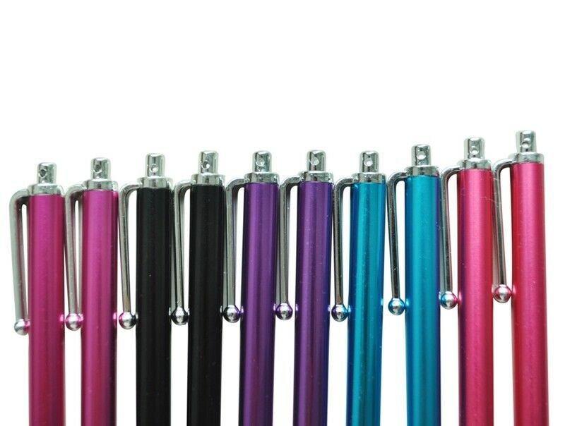 10 Pcs Stylus Set Aqua Blue/Black/Red/Pink/Purple Stylus/styli Touch Screen O8W5
