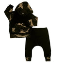 Newborn Kids Baby Boys Camo Tops Hoodie Long Pants 2Pcs Outfits Set Clothes U2P7
