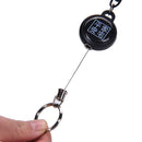 Retractable Card Holder Steel Recoil Ring BeltClip Pull Key Chain Keyring CordMO