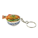 Simulation Food Key Chains Chinese Food Bowl Keyring Creative Bag Chain FT