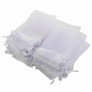 100pcs Pouch Sachet Pouch Bag Organza White 15x10cm wedding party dragee bo