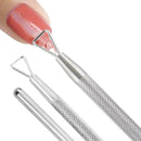 1pc Stainless Steel Cuticle Nail Pusher Remover Spoon Manicure Nail Care