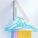 Cloth Hanger Laundry Drying Closet Rack Wall Folding Ho L8B4 Storage D3R2
