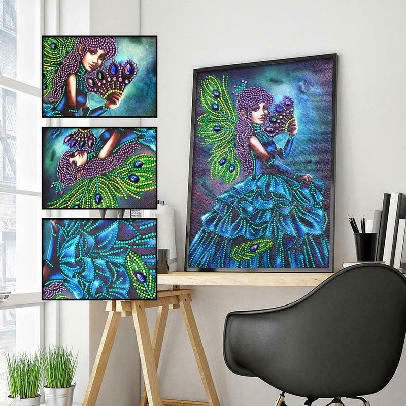5D DIY Special Shaped Diamond Painting Girl Cross Stitch Mosaic Craft Kits