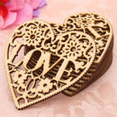 10x LOVE Heart Wood Embellishments Crafts Christmas Ornaments Tree Hanging V4X4