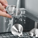3Pcs/Set Liquid Kitchen Variety Stainless Steel Funnel Large Medium Small AU